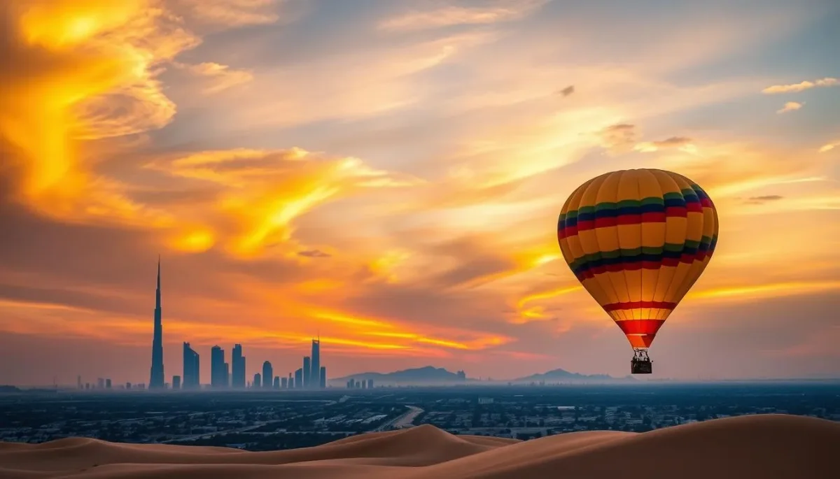 Traumhafte Erfahrung mit einer Heißluftballonfahrt in Dubai