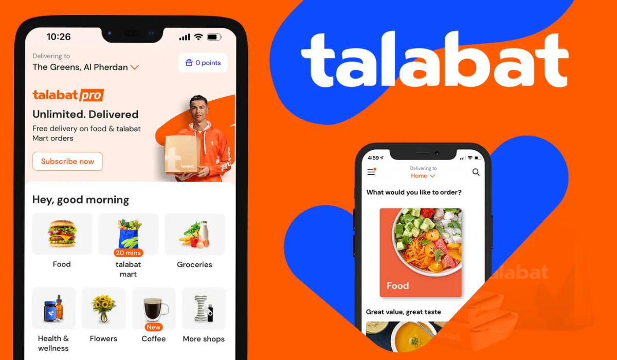 Talabat para sa online na pag-order ng pagkain