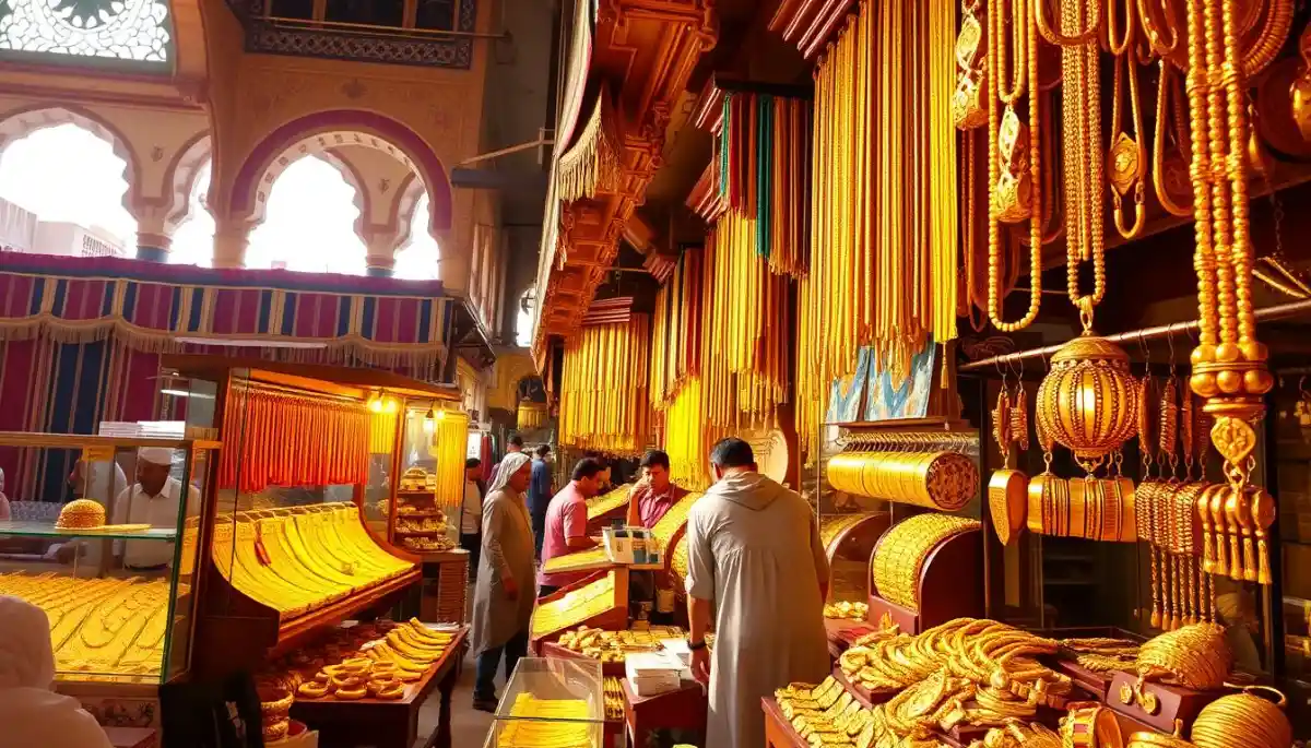Vendeurs célèbres et réputés dans le souk de l'or de Dubaï