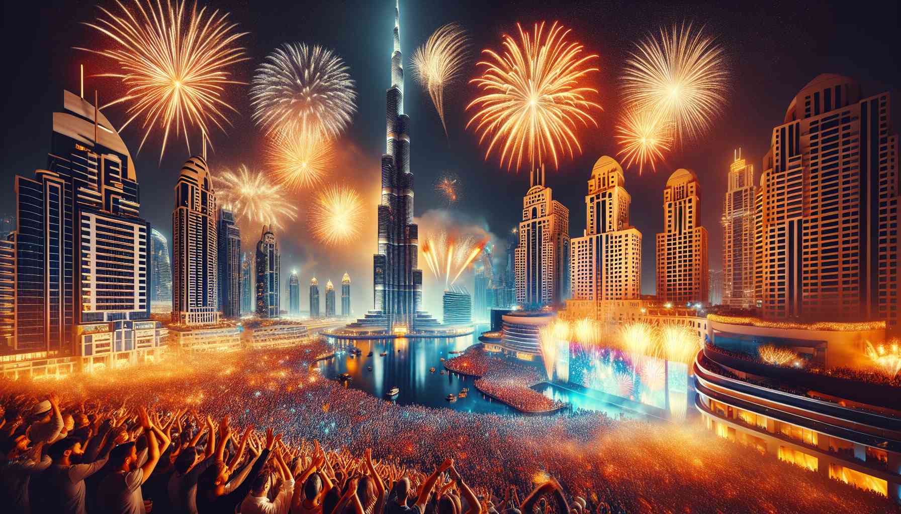 Meraviglie della notte di Capodanno a Dubai: fuochi d'artificio, musica e fuga nel deserto